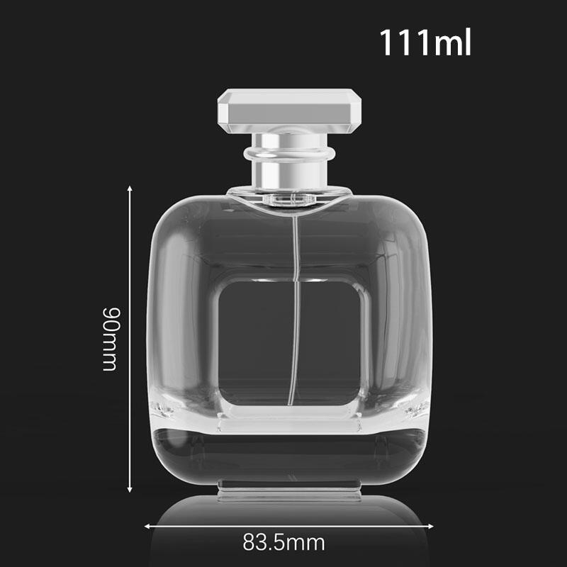 大容量ラグジュアリーパフュームボトルスクエア空の化粧品ボトル110ml
